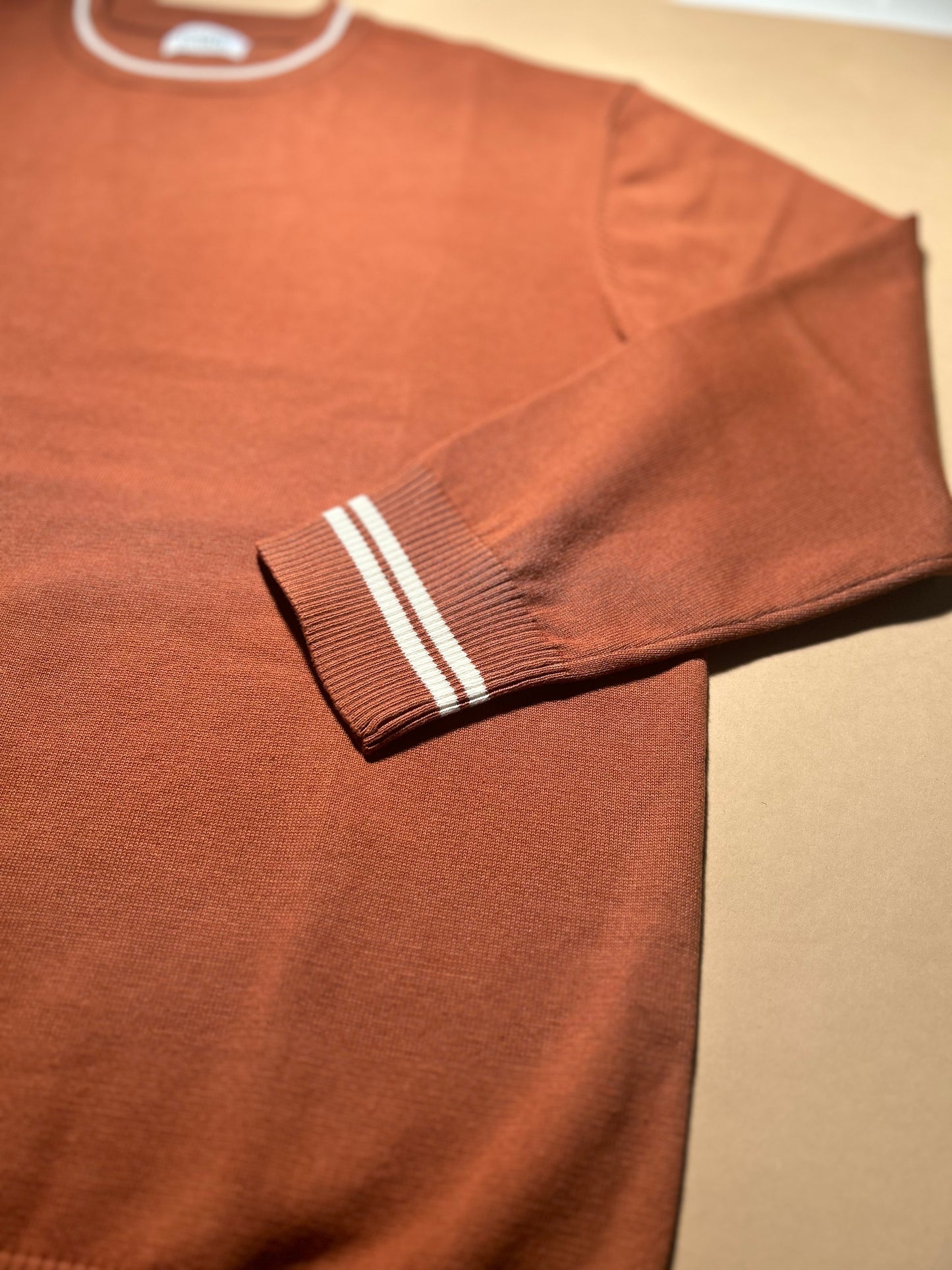 two tone sweater BROWN