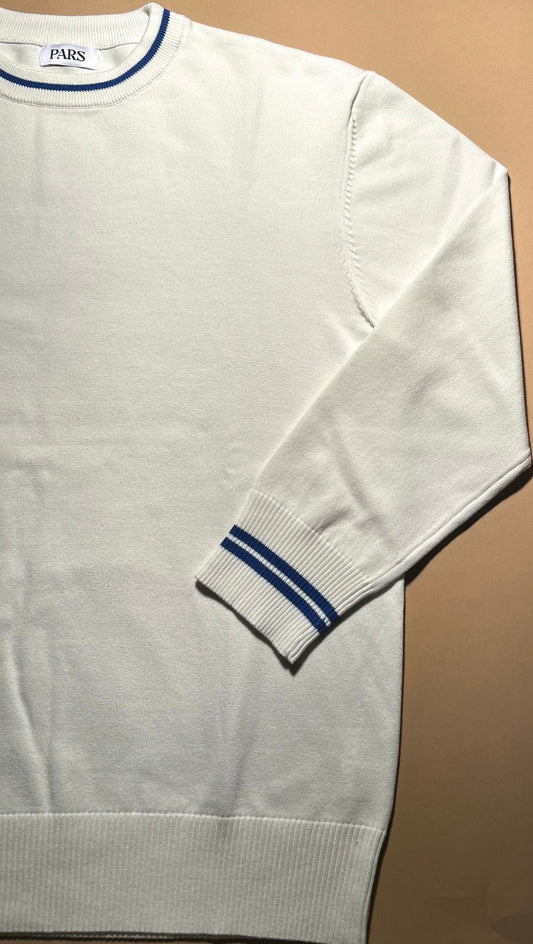 two tone sweater WHITE